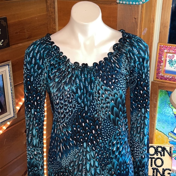 Long sleeve silky top shirt size S - Picture 2 of 7